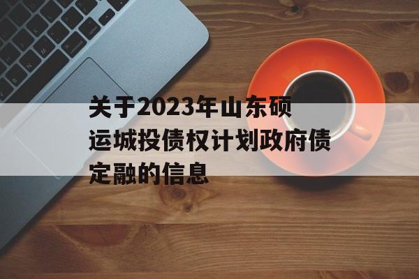 关于2023年山东硕运城投债权计划政府债定融的信息