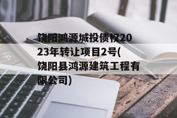 饶阳鸿源城投债权2023年转让项目2号(饶阳县鸿源建筑工程有限公司)